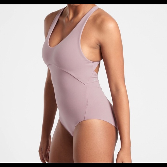 Athleta Pirouette Leotard Flora Mauve NWT XL - Picture 5 of 9